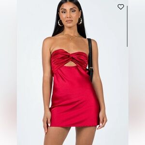 Princess Polly Shellie Mini Dress Red. US Size 4. Brand new, tag still on.
